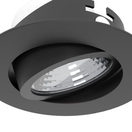 Eglo - KOMPLEKT 3x LED hämardatavad süvistatavad laevalgustid LED/6,4W/230V Ø 8,8 cm mustad