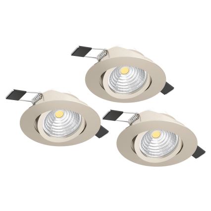 Eglo - komplekt 3x LED hämardatav süvistatav laevalgusti LED/6,4W/230V läbimõõt 8,8 cm mattkroom