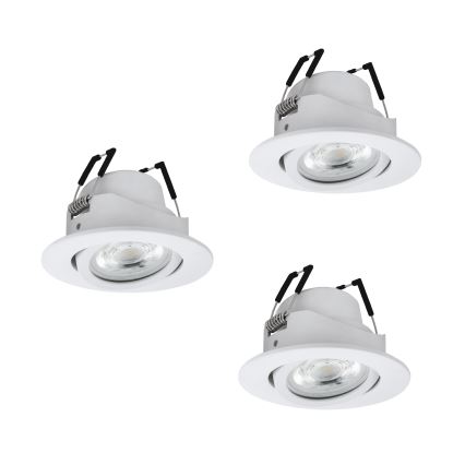 Eglo - KOMPLEKT 3x LED RGBW Hämardatav sisseehitatav laelamp LED/4,7W/230V 2700-6500K valge