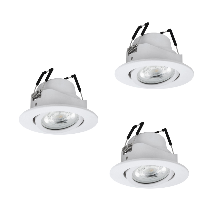 Eglo - KOMPLEKT 3x LED RGBW Hämardatav sisseehitatav laelamp LED/4,7W/230V 2700-6500K valge