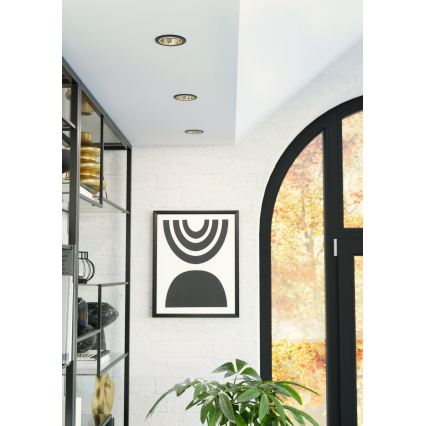 Eglo - LED hämardatav vannitoa lae sissepaigaldatav valgusti LED/4,8W/230V 2700/4000/6500K IP44 must