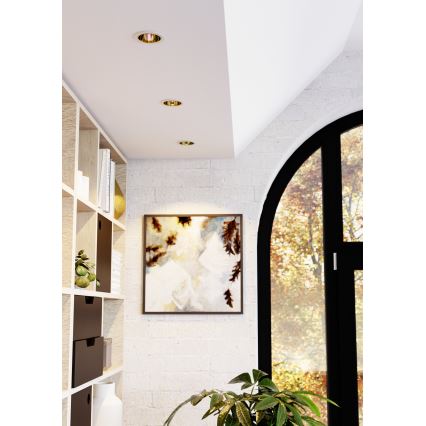 Eglo - LED RGBW hämardatav vannitoa sissepandav laevalgusti LED/4,8W/230V 2700-6500K IP44 valge/kuldne