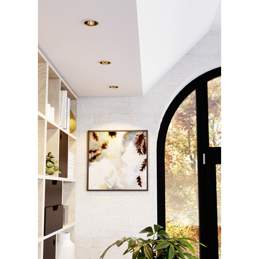 Eglo - LED RGBW hämardatav vannitoa sissepandav laevalgusti LED/4,8W/230V 2700-6500K IP44 valge/kuldne