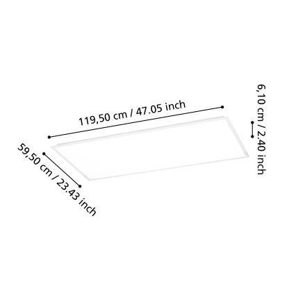 Eglo - Pinnapealne LED-paneel LED/36,5W/230V 2700/4000/6500K 120x60 cm valge