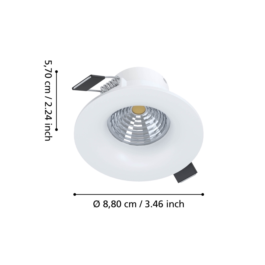 Eglo - LED hämardatav süvistatav laevalgusti LED/6,4W/230V läbimõõt 8,8 cm valge