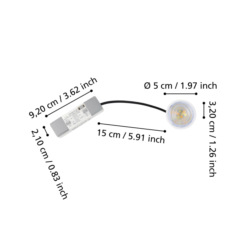 Eglo - LED-välismoodul LED/4,9W/230V 2700/4000/6500K IP65