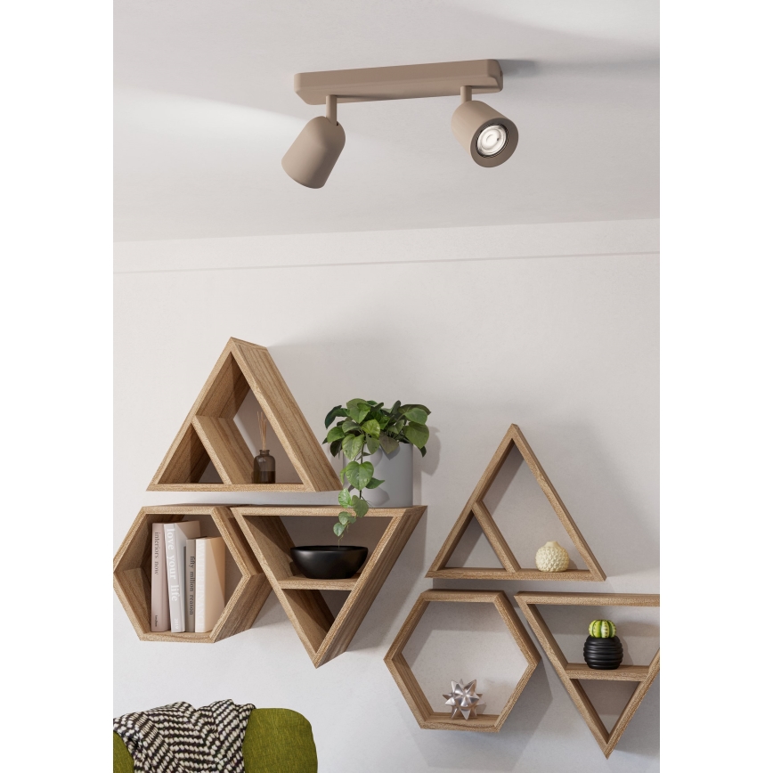 Eglo - spottvalgusti 2xGU10/10W/230V beež