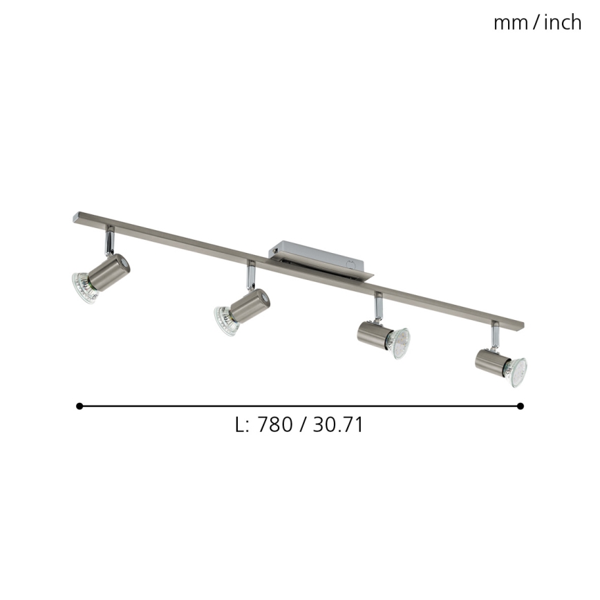 EGLO 90917 - Laevalgusti ROTTELO 4xGU10/LED/3W