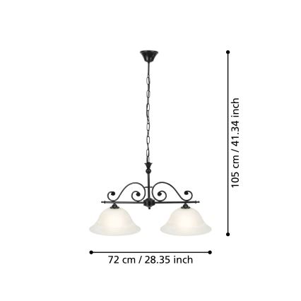 Eglo - Lühter 2xE27/60W/230V