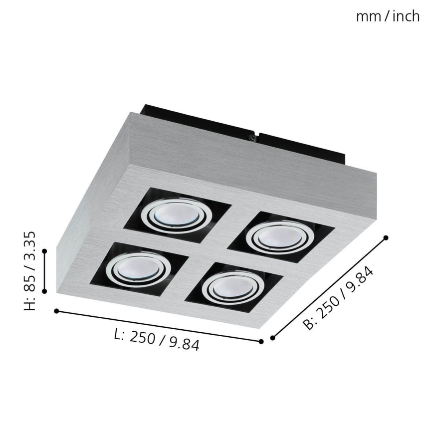 Eglo - LED Kohtvalgusti 4xGU10-LED/5W/230V