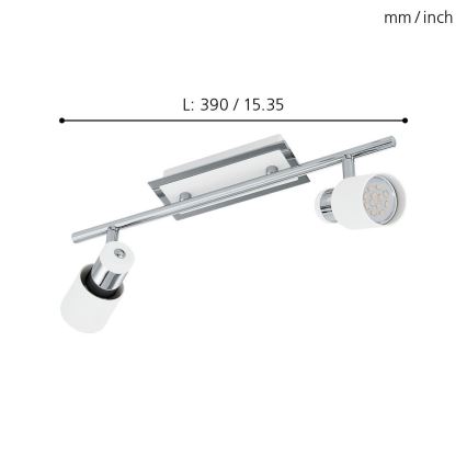 Eglo - LED Kohtvalgusti 2xGU10-LED/5W/230V