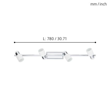 Eglo - LED Kohtvalgusti 4xGU10-LED/5W/230V