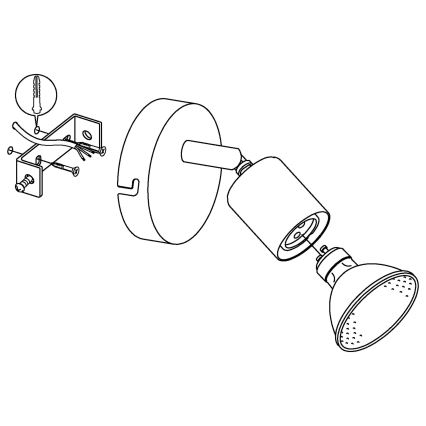Eglo - LED Kohtvalgusti seinale LED 1xGU10/2,8W/230V