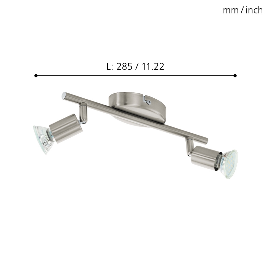 Eglo - LED Kohtvalgusti 2xGU10/2,8W/230V