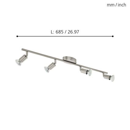 Eglo - LED Kohtvalgusti 4xGU10-LED/2,8W/230V