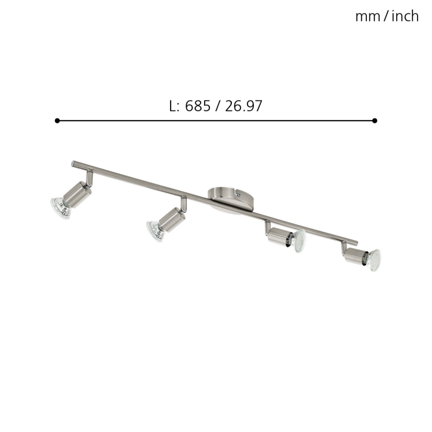 Eglo - LED Kohtvalgusti 4xGU10-LED/2,8W/230V