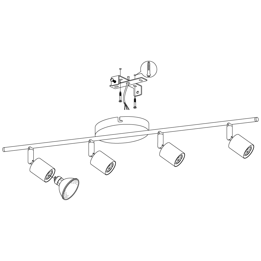 Eglo - LED Kohtvalgusti 4xGU10-LED/2,8W/230V