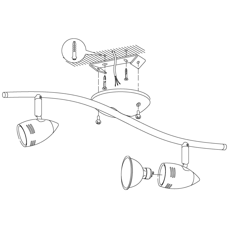 Eglo - LED Kohtvalgusti 2xGU10-LED/3W/230V