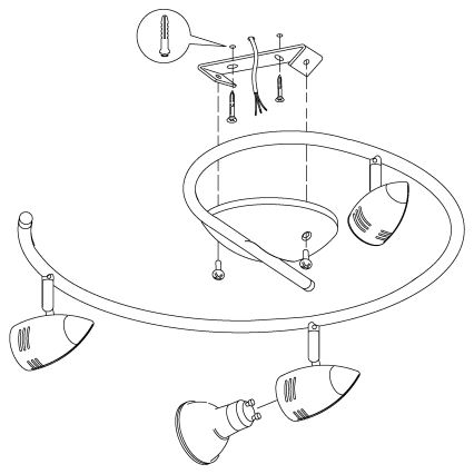 Eglo - LED Kohtvalgusti  3xGU10-LED/3W/230V