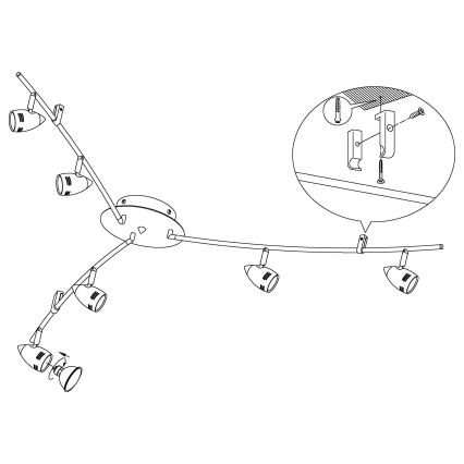 Eglo - LED Kohtvalgusti 6xGU10/3W/230V