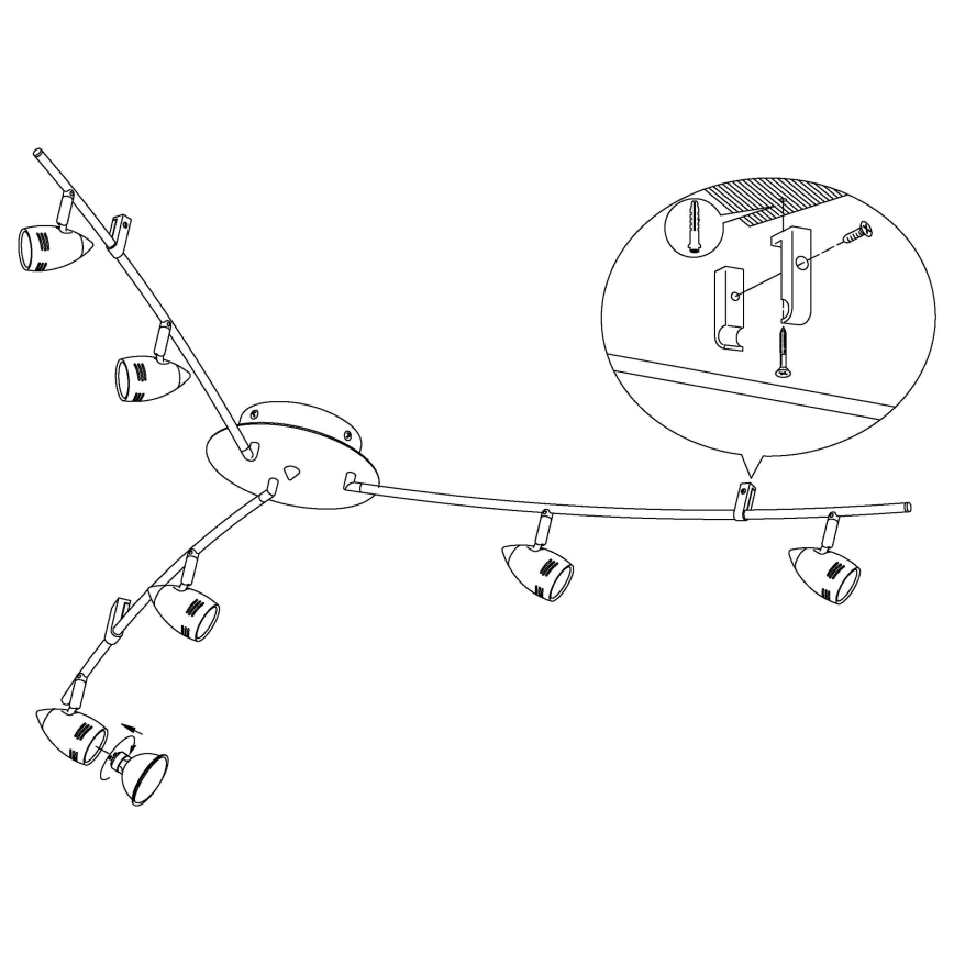 Eglo - LED Kohtvalgusti 6xGU10/3W/230V
