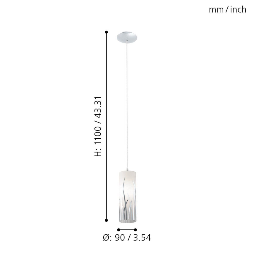 Eglo 92739 - Lühter RIVATO 1xE27/60W/230V