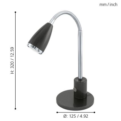 Eglo - LED Laualamp 1xGU10/3W/230V