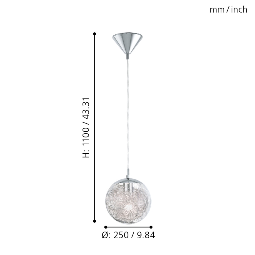 Eglo - Lühter 1xE27/60W/230V