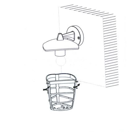 Eglo - LED Väli seinavalgusti 1xE27/8,5W/230V IP44