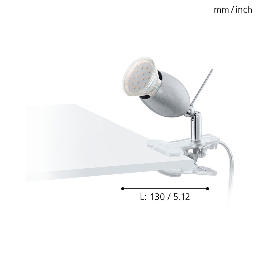 Eglo - LED Lamp kinnitusklambriga 1xGU10/3W/230V