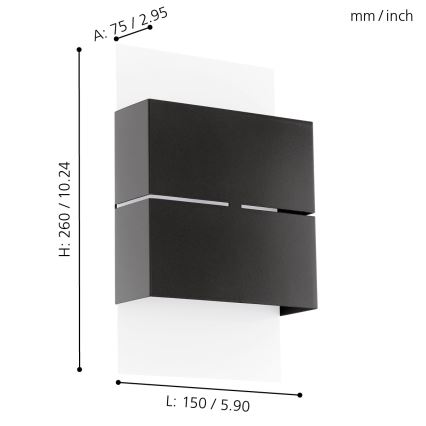 Eglo - LED Välivalgusti 2x LED/2.5W/230V IP44