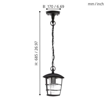 Eglo - LED Välilühter 1xE27/8,5W/230V IP44