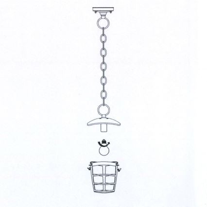 Eglo 93406 - LED välistingimuste lühter ALORIA 1xE27/8,5W/230V IP44