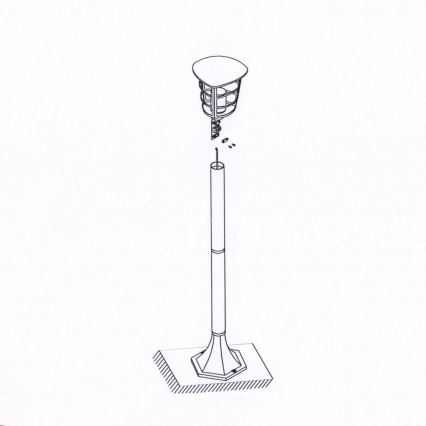 Eglo - LED välisvalgusti 1xE27/8,5W/230V IP44 must