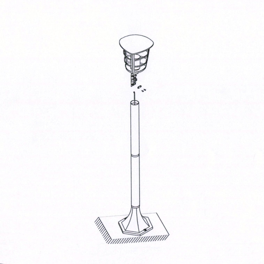 Eglo - LED välisvalgusti 1xE27/8,5W/230V IP44 must