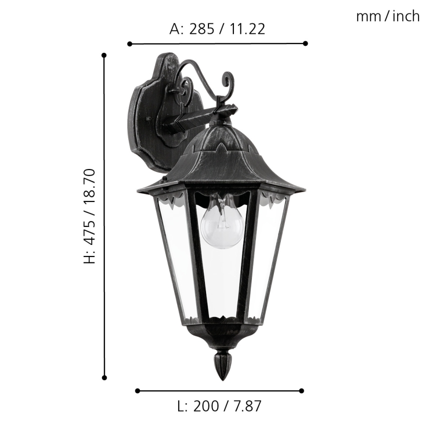 Eglo - Väli seinavalgusti 1xE27/60W/230V IP44