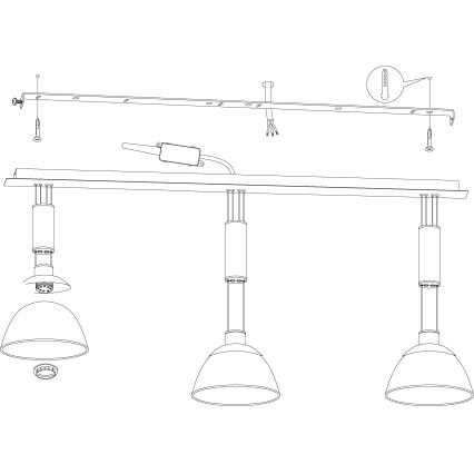 Eglo 93468 - LED ripplühter MONTEFIO 3x LED/6W/230V