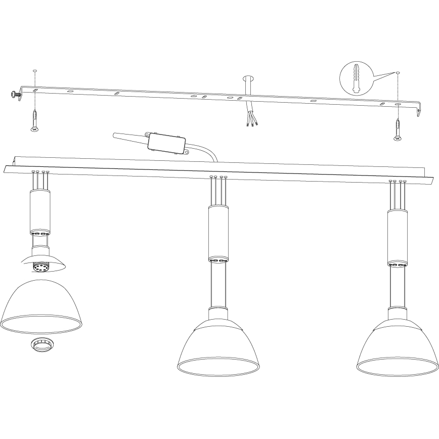 Eglo 93468 - LED ripplühter MONTEFIO 3x LED/6W/230V