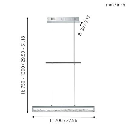 Eglo - hämardatav LED valgusti  LED/24W/230V