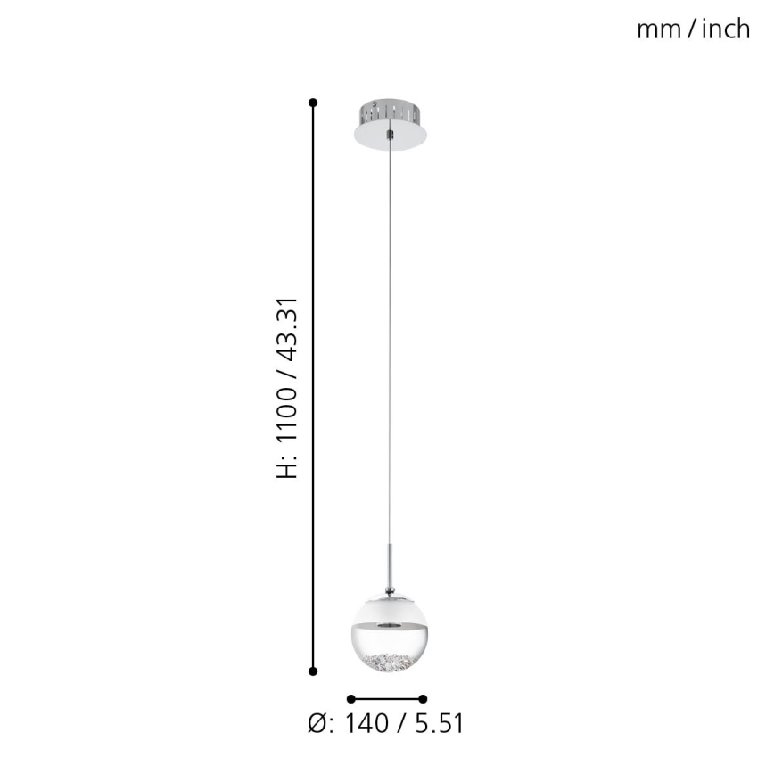 Eglo - LED rippvalgusti LED/5W/230V