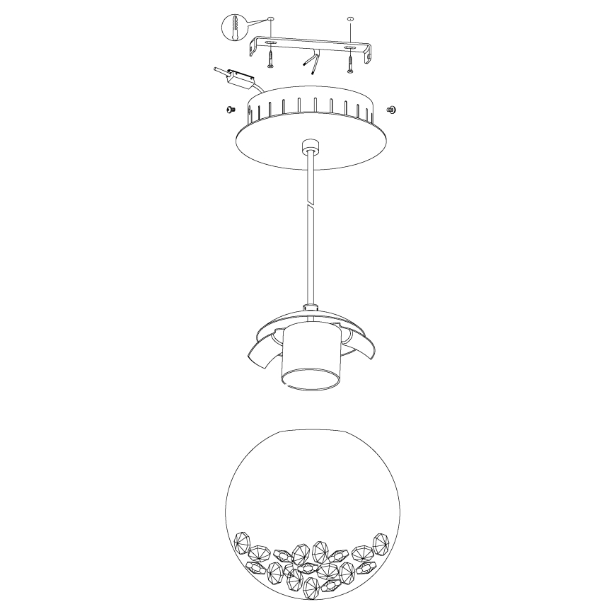 Eglo - LED rippvalgusti LED/5W/230V