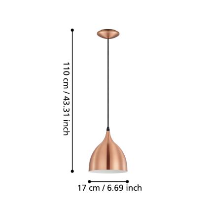 Eglo - lühter 1xE27/60W/230V