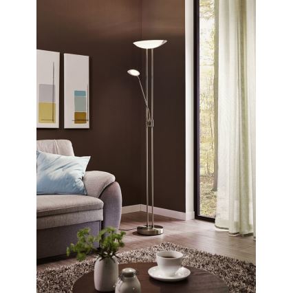 Eglo - LED Hämardatav põrandalamp LED/20W + LED/2,5W pronks