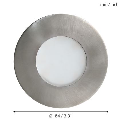 Eglo - LED Süvistatav valgusti vannituppa 1xGU10/5W/230V