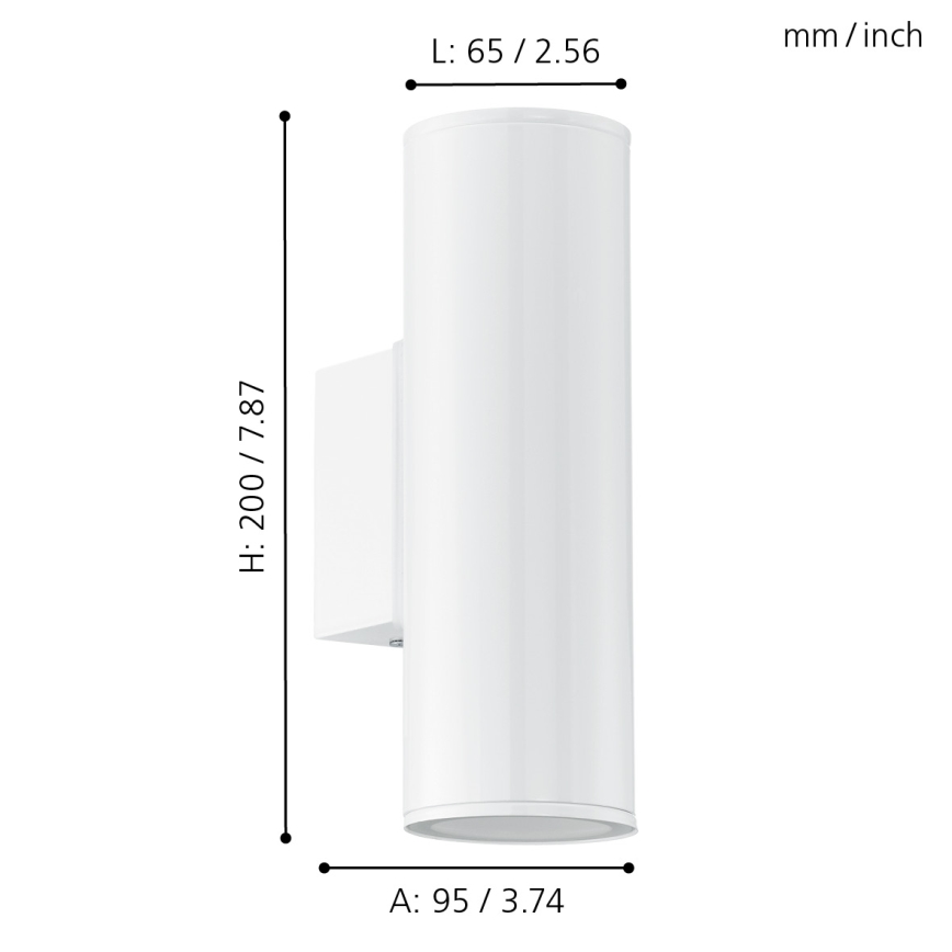 Eglo - LED välisvalgusti 2xGU10/3W/230V