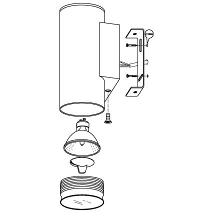 Eglo - LED välisvalgusti 2xGU10/3W/230V