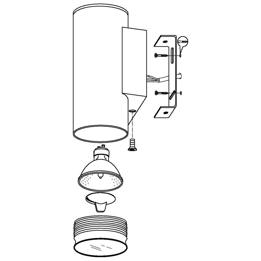 Eglo - LED välisvalgusti 2xGU10/3W/230V