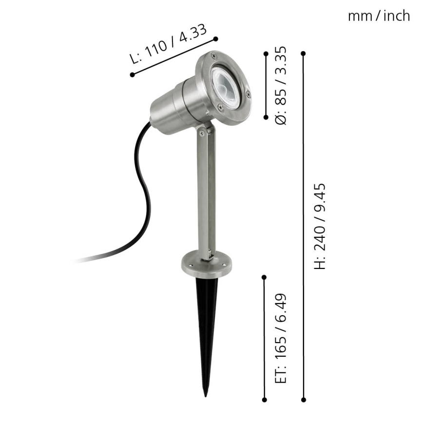 Eglo - LED Välivalgustus 1xGU10/5W/230V