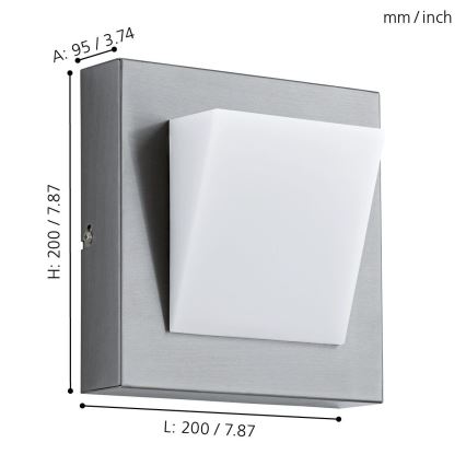 Eglo 94114 - LED välisvalgusti GALARY 1 LED/3,7W/230V IP44