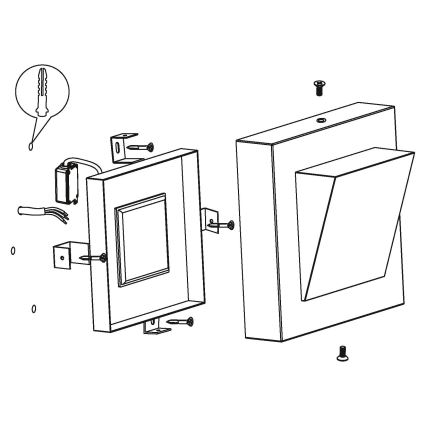 Eglo 94114 - LED välisvalgusti GALARY 1 LED/3,7W/230V IP44
